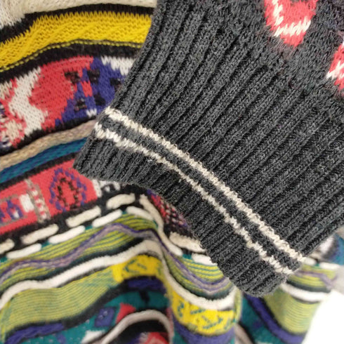フローレンス トリコット florence tricot イタリア製クルーネック3Dニット メンズ XL
