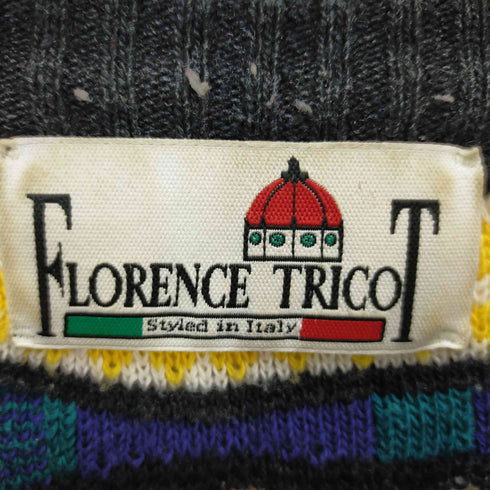 フローレンス トリコット florence tricot イタリア製クルーネック3Dニット メンズ XL
