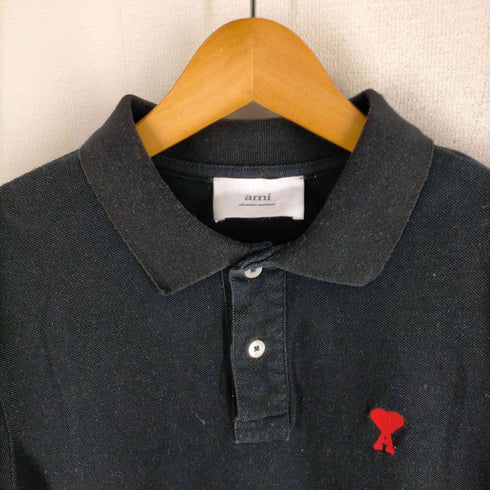 アミアレクサンドルマテュッシ AMI ALEXANDRE MATTIUSSI 22SS ハートロゴ刺しゅうポロシャツ メンズ