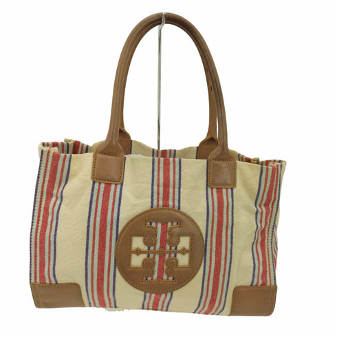 トリーバーチ TORY BURCH マルチストライプ コットントートバッグ レディース