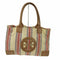 トリーバーチ TORY BURCH マルチストライプ コットントートバッグ レディース