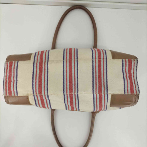 トリーバーチ TORY BURCH マルチストライプ コットントートバッグ レディース
