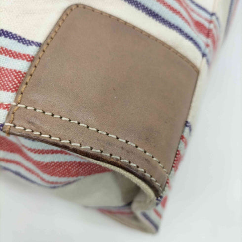 トリーバーチ TORY BURCH マルチストライプ コットントートバッグ レディース