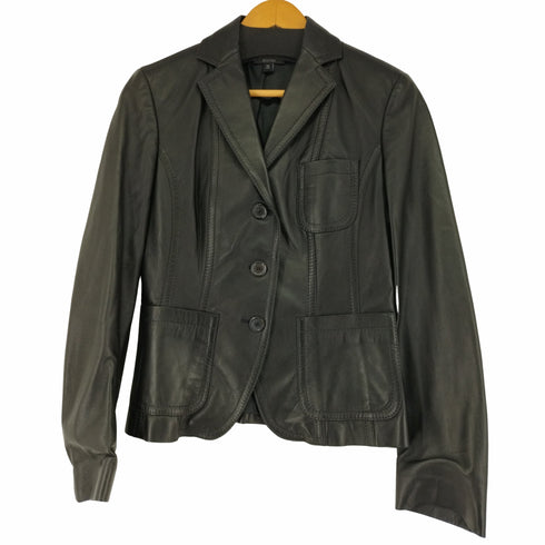 ボスヒューゴボス BOSS HUGO BOSS ラムレザーテーラードジャケット レディース EUR:40