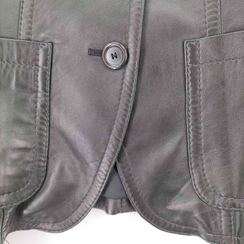 ボスヒューゴボス BOSS HUGO BOSS ラムレザーテーラードジャケット レディース EUR:40