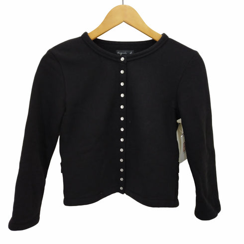 アニエスベー agnes b. PARIS Black Le Petit snap cardigan レディース 1