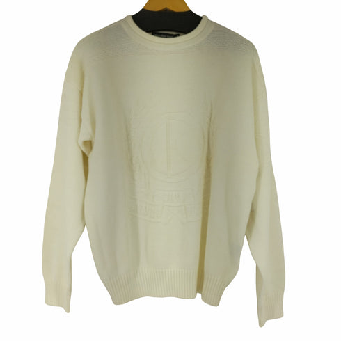 カルバンクライン CALVIN KLEIN CALVIN KLEIN SPORT 90s MADE IN USA エンボスロゴ モックネックコットンニット メンズ JPN:M