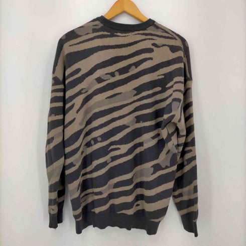 ザラ ZARA アニマルパターンコットンニット メンズ import:M