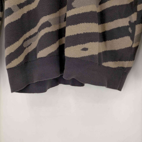 ザラ ZARA アニマルパターンコットンニット メンズ import:M