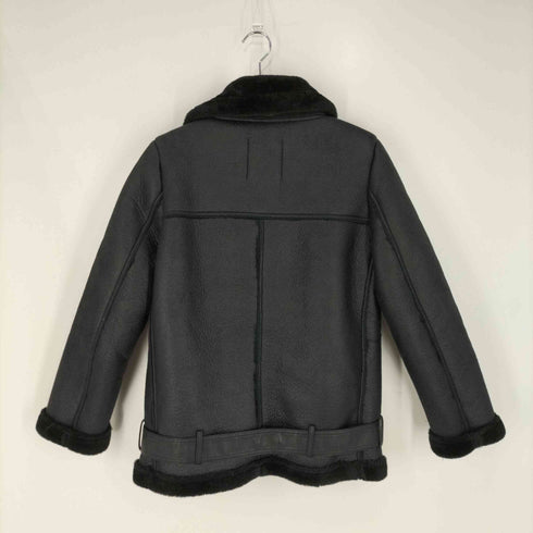 ザラ ZARA フェイクレザー ライダース ムートンジャケット レディース import:S