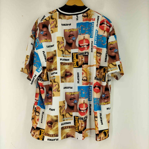 プレイボーイ PLAY BOY グラフィックプリント 総柄メッシュTシャツ メンズ JPN:L