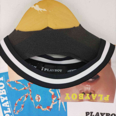プレイボーイ PLAY BOY グラフィックプリント 総柄メッシュTシャツ メンズ JPN:L
