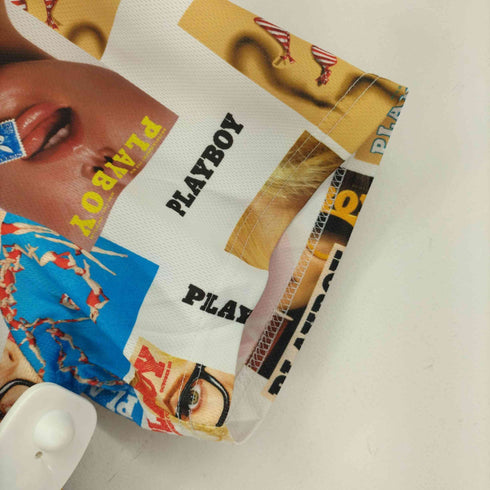プレイボーイ PLAY BOY グラフィックプリント 総柄メッシュTシャツ メンズ JPN:L