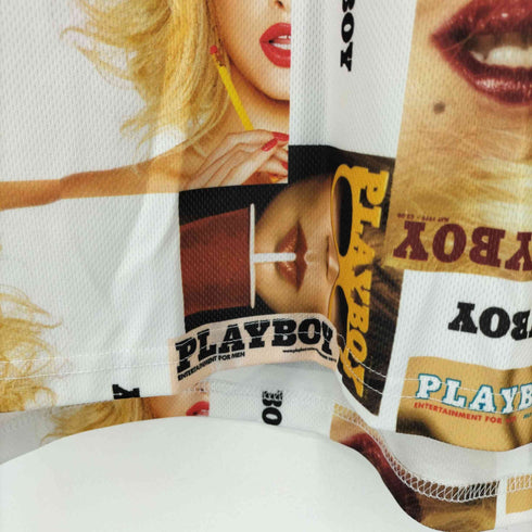 プレイボーイ PLAY BOY グラフィックプリント 総柄メッシュTシャツ メンズ JPN:L