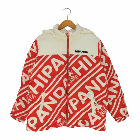 ハイパンダ HIPANDA ロゴプリントダウンジャケット メンズ import:XL