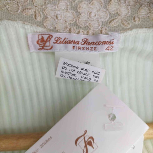 Liliana Panconeri MADE IN ITALY レース切替 コットンリブニットボレロ カーディガン レディース EUR:42