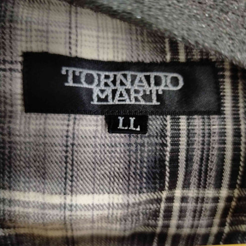 トルネードマート TORNADO MART スタンドカラーオンブレチェックシャツ Y2K メンズ LL