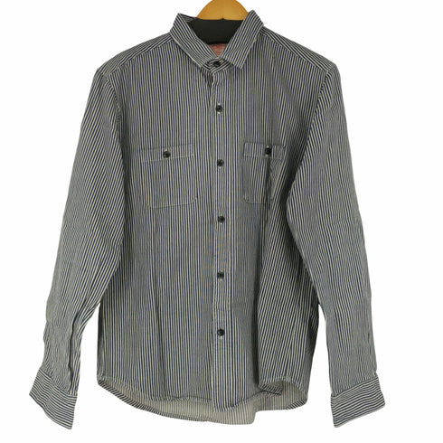 ビッグマイク BIG MIKE ヒッコリーストライプ L/S ワークシャツ メンズ import:L