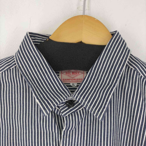 ビッグマイク BIG MIKE ヒッコリーストライプ L/S ワークシャツ メンズ import:L
