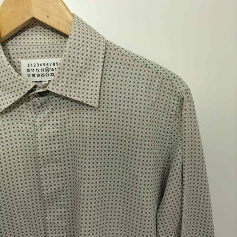 メゾンマルタンマルジェラ Maison Martin Margiela 2012SS 総柄長袖シャツ 比翼ボタン メンズ EUR:46