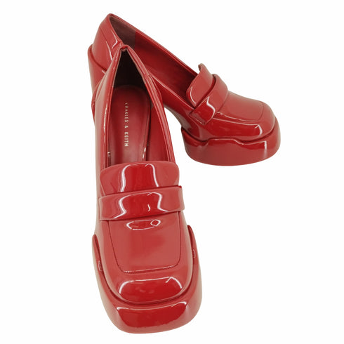 チャールズキース CHARLES & KEITH Lula ルラ パテントプラットフォームローファー レディース JPN:23.5