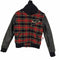 ジョイリッチ JOYRICH ウールチェックレザー切替スタジャン メンズ JPN:L