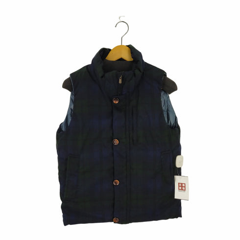 ジョンブル Johnbull グリーンチェックダウンベスト メンズ import:M