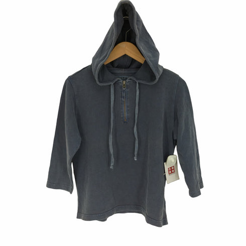 エディーバウアー Eddie Bauer 00S 製品染 ハーフジップ プルオーバー パーカー レディース import:M