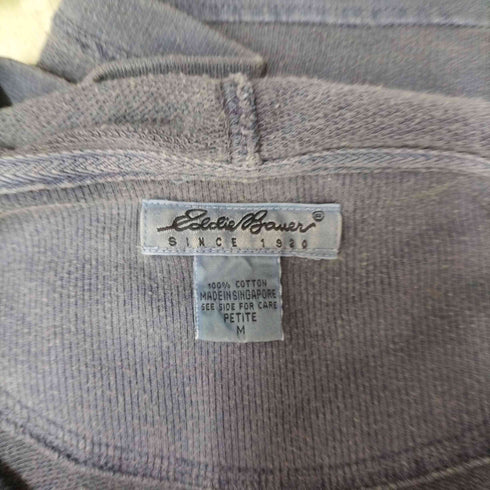 エディーバウアー Eddie Bauer 00S 製品染 ハーフジップ プルオーバー パーカー レディース import:M