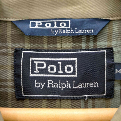 ポロバイラルフローレン Polo by RALPH LAUREN 三角タグ 1枚袖 裏地チェック 比翼 ステンカラーコート メンズ import:M