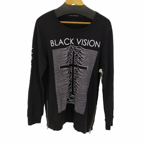 ノーアイディー ブラック NO ID.BLACK VISIONプリントC/Nプルオーバー メンズ 1
