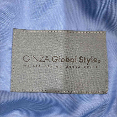GINZA GLOBAL STYLE ANGELICO チェック 本開き 総裏 センターベント 2Bシングル セットアップ メンズ
