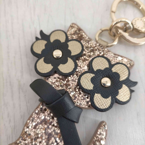 フルラ FURLA スパンコール 猫 チャーム レディース