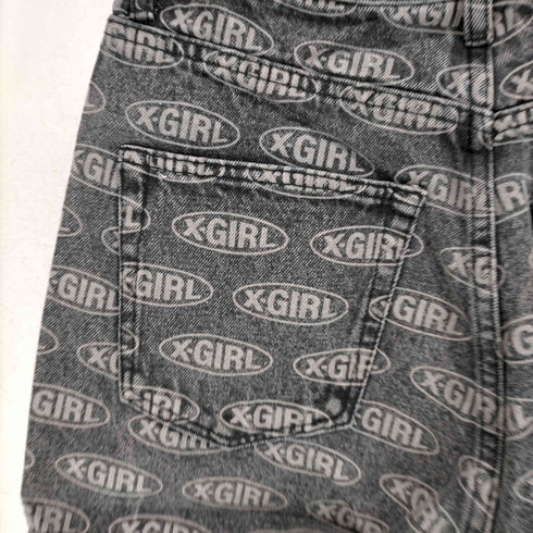 エックスガール X-girl 22SS OVAL LOGO DENIM SHORT PANTS レディース JPN:M