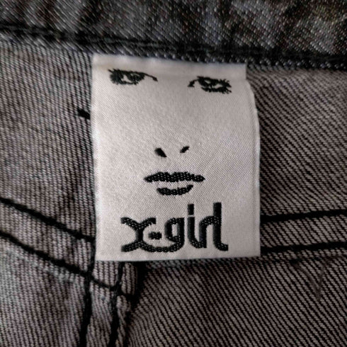 エックスガール X-girl 23AW CENTER SEAM WIDE LEG DENIM PANTS レディース JPN:M
