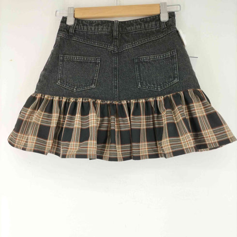 ダーリッチ Darich デニムドッキングチェックミニスカート レディース JPN:S