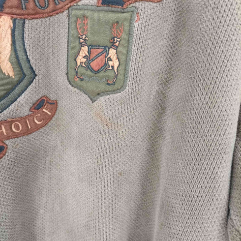 Vittorio Forti イタリア製 ロゴ刺繍 ハイネック コットン ニット メンズ EUR:50