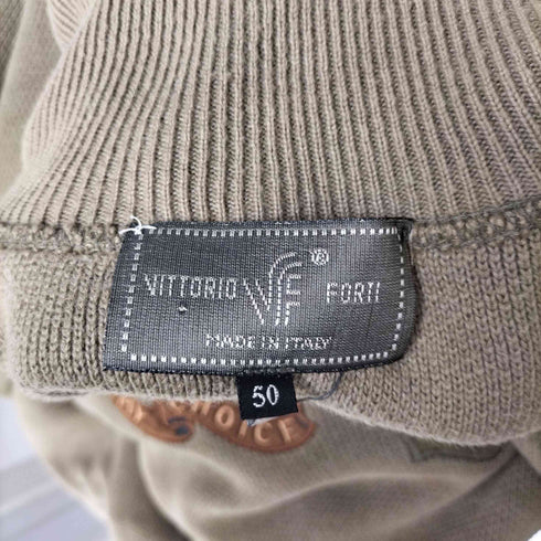 Vittorio Forti イタリア製 ロゴ刺繍 ハイネック コットン ニット メンズ EUR:50