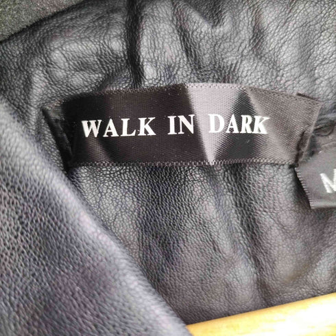 {[WALK IN DARK デザインフェイクレザージャケット レディース import:M