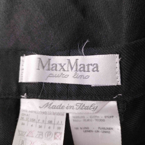 マックスマーラ MAX MARA 2タックテーパードリネンスラックス レディース EUR:38
