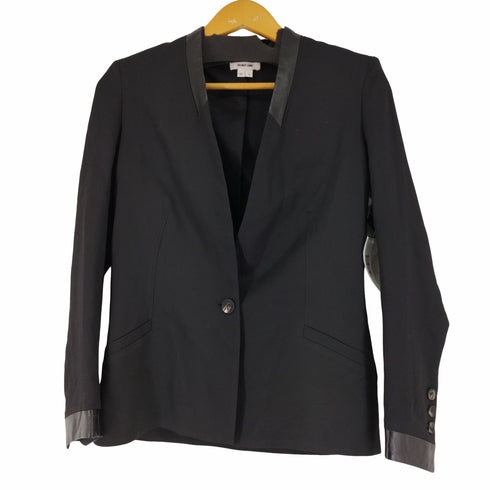 ヘルムートラング HELMUT LANG 襟レザー1Bテーラードジャケット レディース US:4