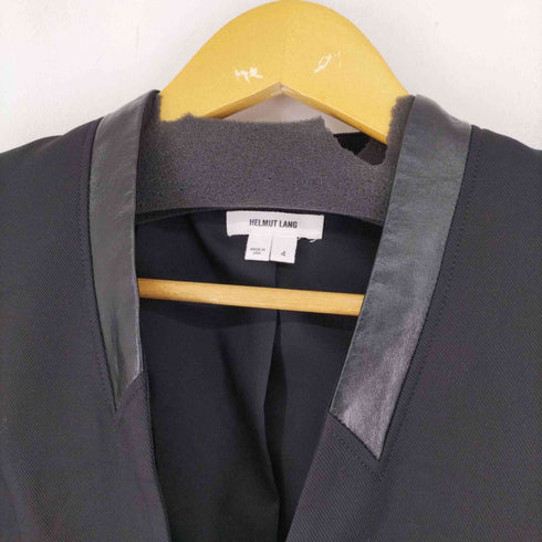 ヘルムートラング HELMUT LANG 襟レザー1Bテーラードジャケット レディース US:4