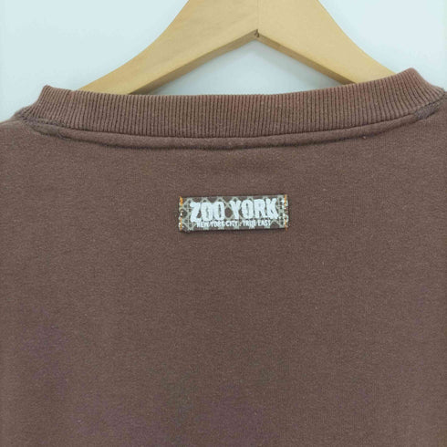 ズーヨーク ZOO YORK ロゴ プリント 前V クルーネック スウェット メンズ import:L