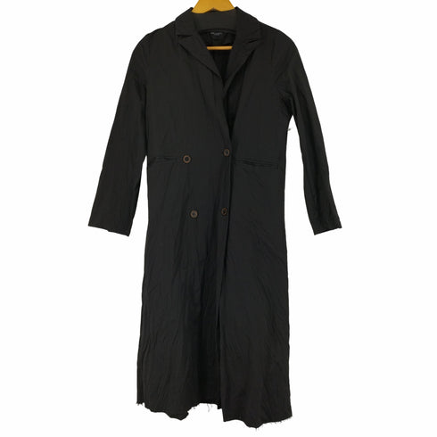 シンプルブラック SIMPLE BLACK カットオフデザイントレンチコート レディース import:S