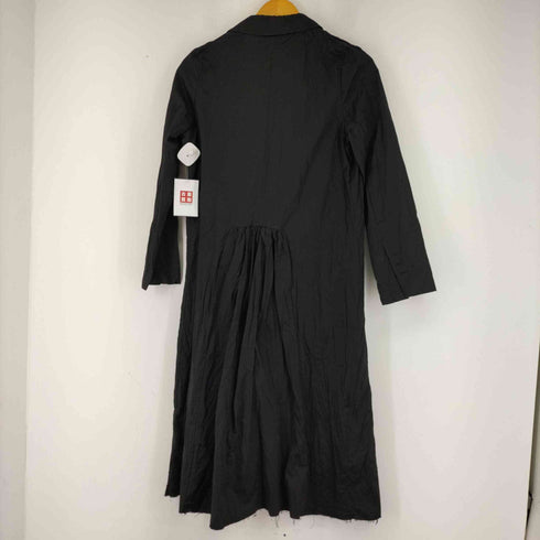 シンプルブラック SIMPLE BLACK カットオフデザイントレンチコート レディース import:S