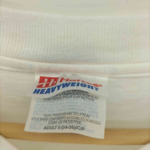 90-00S HANES ボディ リゾート 企業ロゴ プリント S/S Tシャツ メンズ import:S