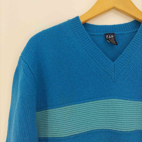 ギャップ Gap 00S OLD ボーダー Vネック ウール ニット メンズ import:XS