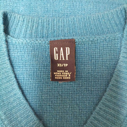 ギャップ Gap 00S OLD ボーダー Vネック ウール ニット メンズ import:XS