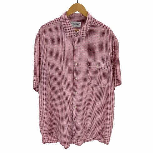 コリンズ collins ギンガムチェックシルクシャツ メンズ JPN:XL