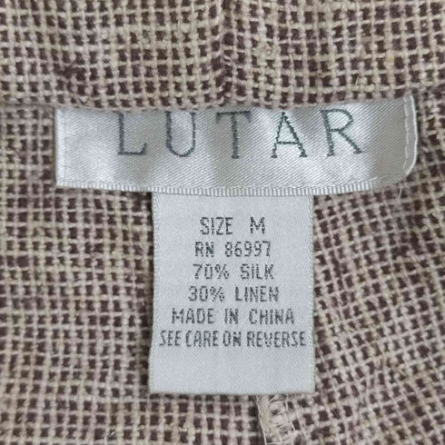 LUTAR 総柄 シルクリネン テーパードパンツ メンズ JPN:M